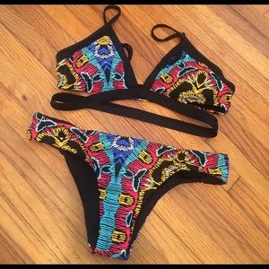 L*Space Bikini Top Medium Bottoms Small
